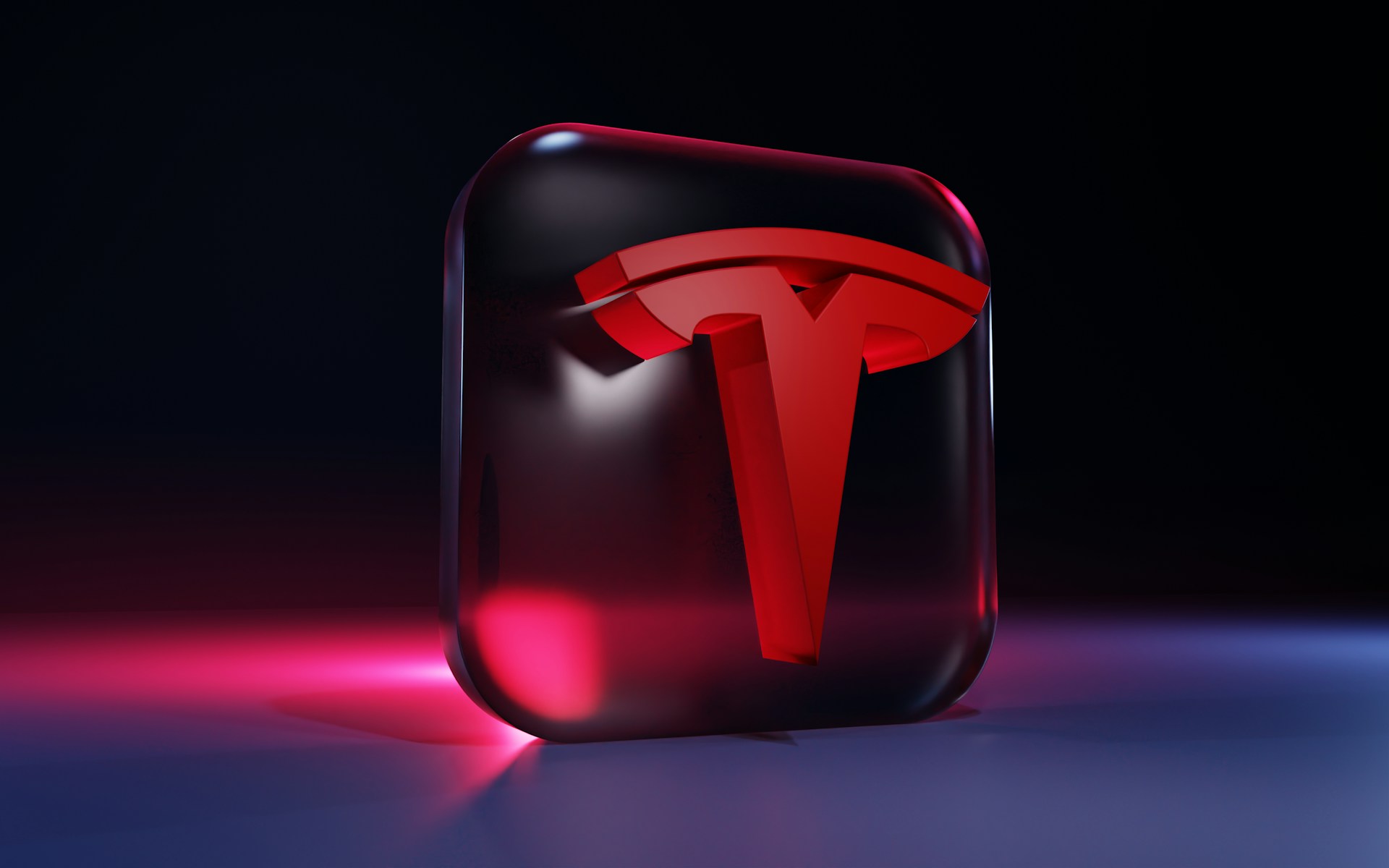Afbeelding van het logo van Tesla.
